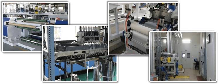 There are our advanced membrane forming and testing equipment.